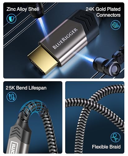 4K HDMI Cable 25FT Nylon Braided Cord H773