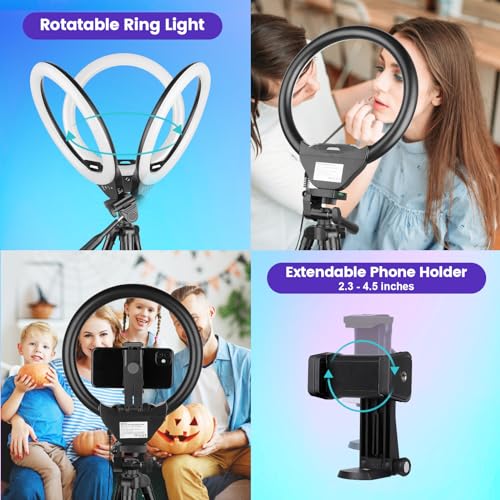10'' Ring Light with 50'' Extendable Tripod Stand W3720