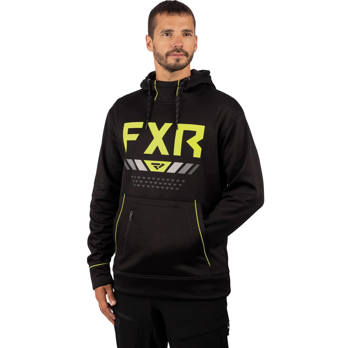 Black Polyester Fleece Hoodie Z185