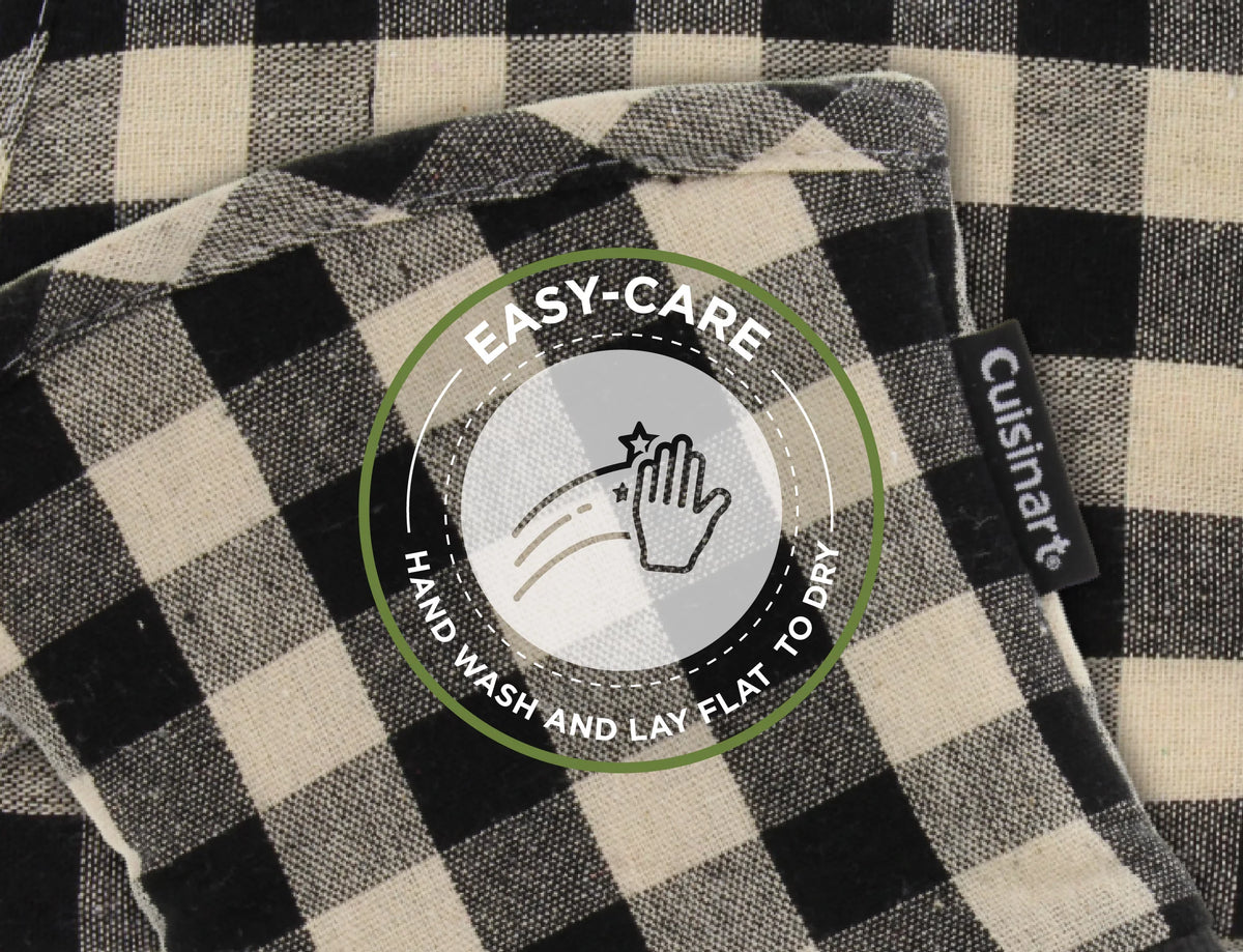 Black and Ivory Plaid Oven Mitts 2 Pack B584