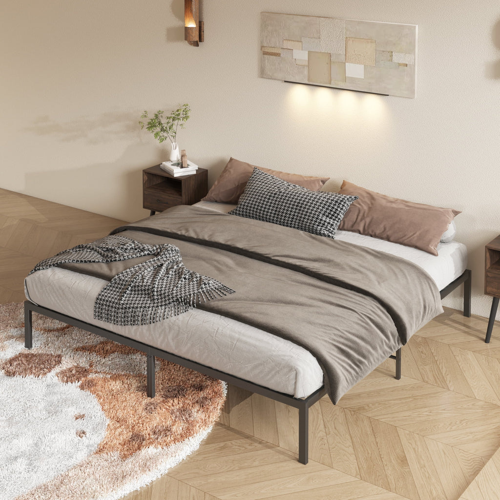 Black Metal Platform Bed Frame B73688