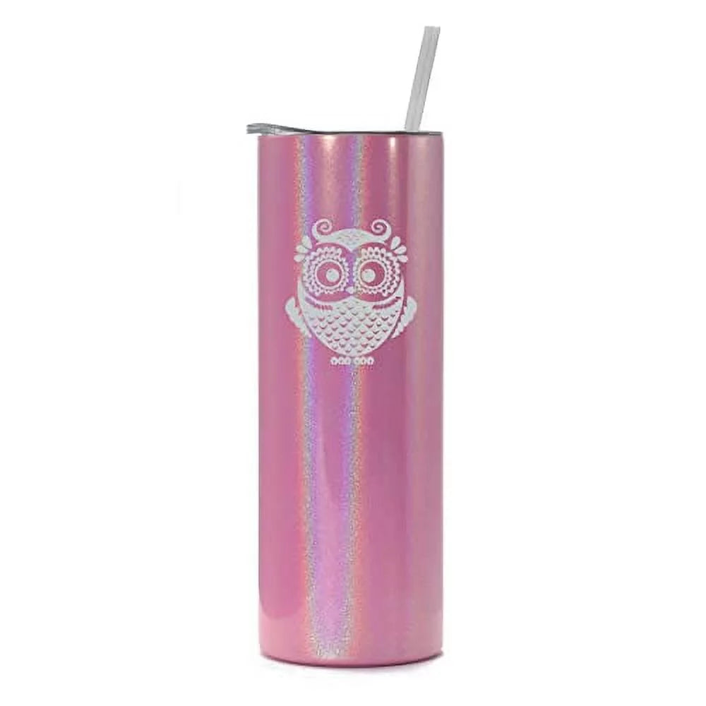 20 oz Stainless Steel Vacuum Insulated Tumbler with Straw R79940