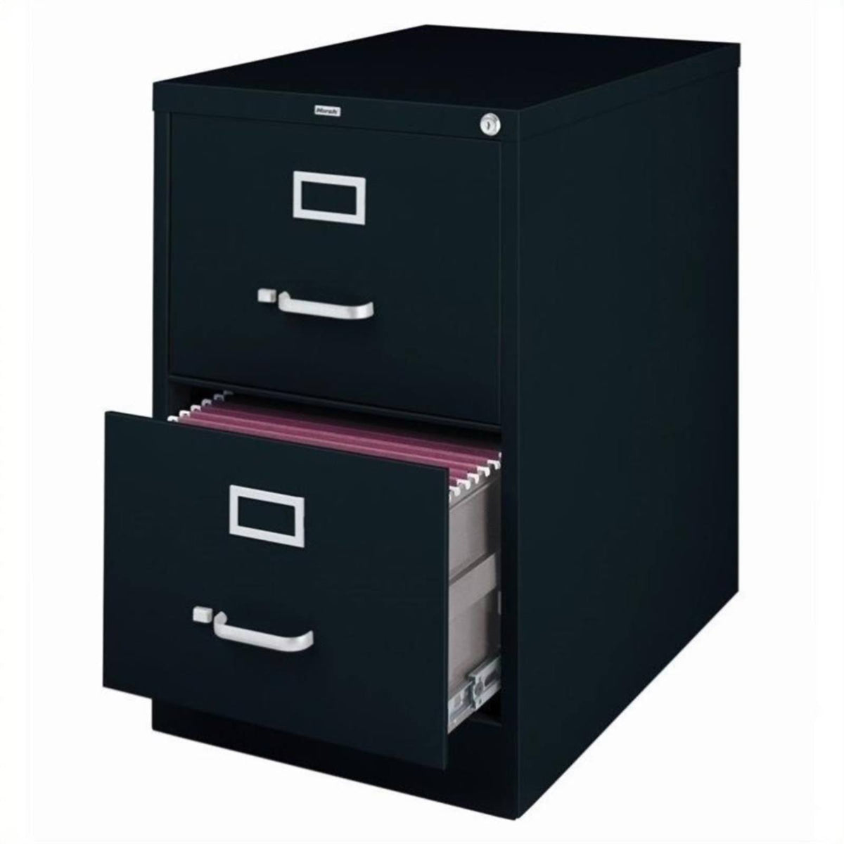 Black 2-Drawer Legal File Cabinet E116