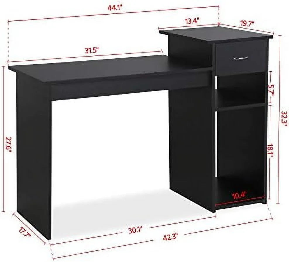 44 Inch Computer Desk & Chair Set with Drawer H9194