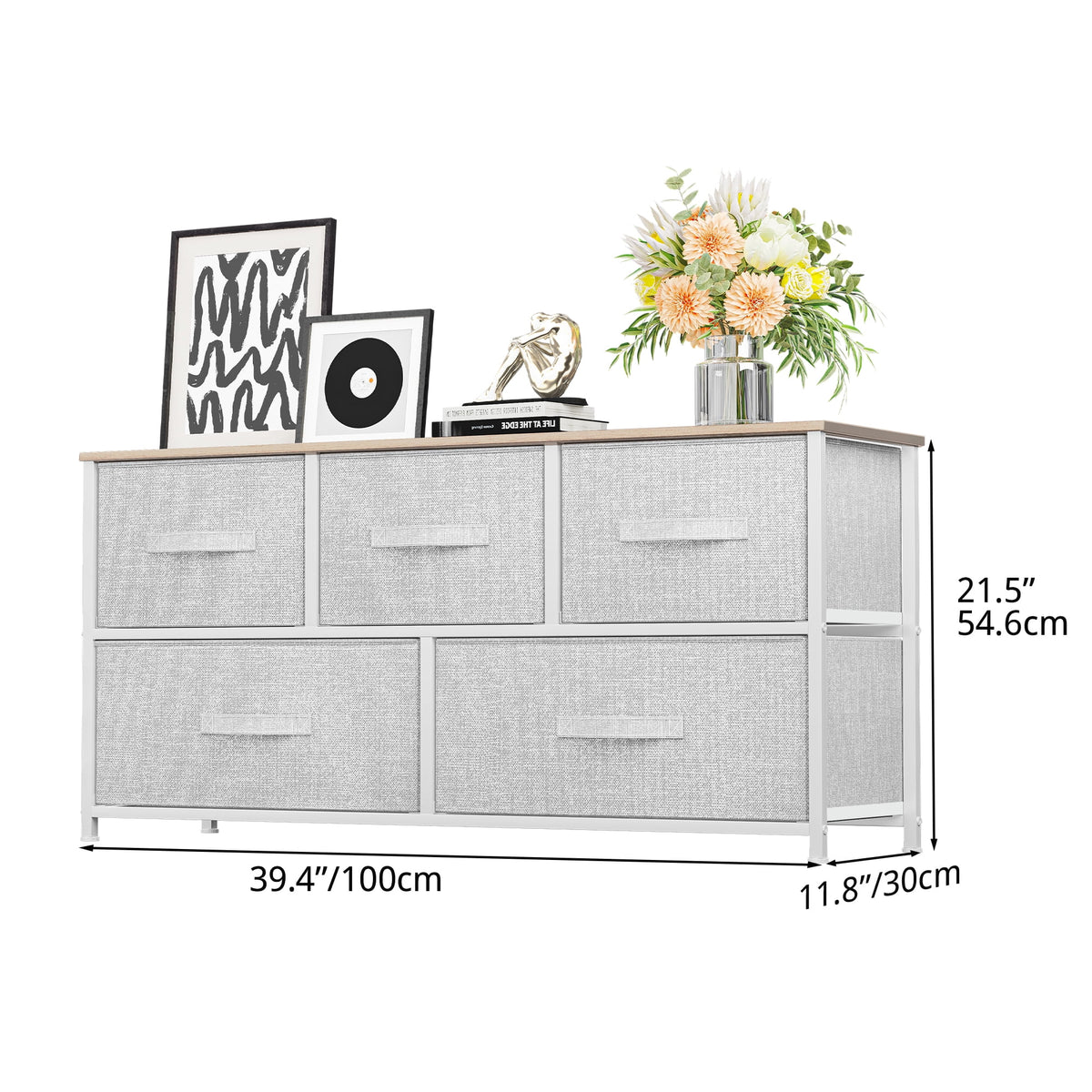 Black Grey 5 Drawer Storage Organizer Z65700