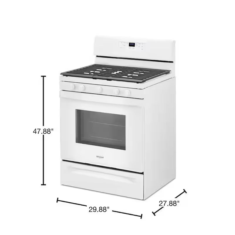 5.0 cu. ft. Gas Range with Self Cleaning in White S664