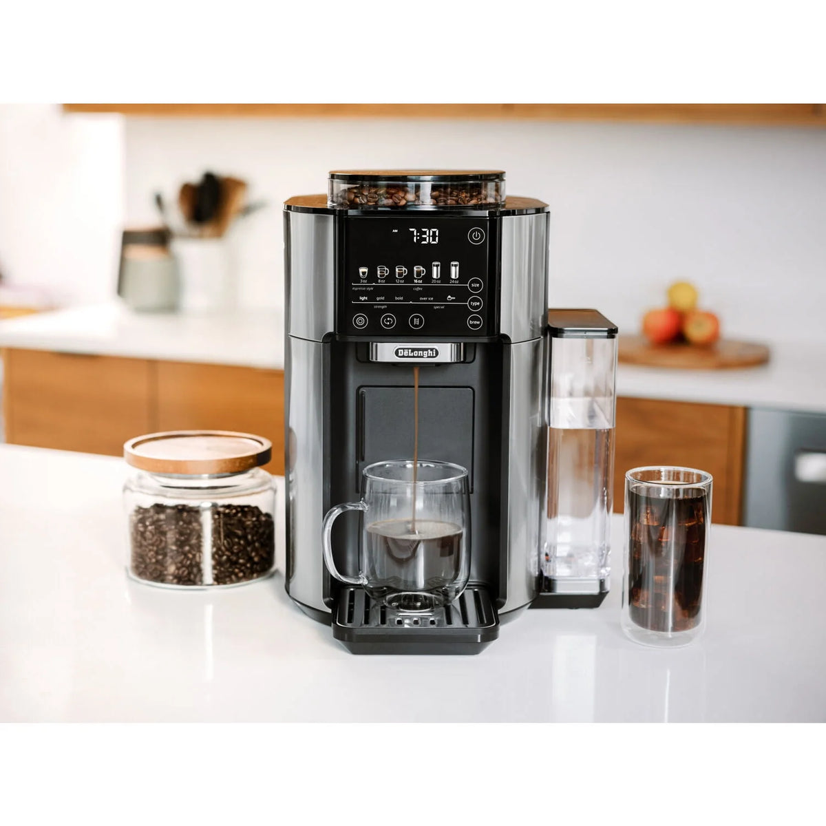 Automatic Single-Serve Drip Coffee Maker with Built-In Grinder D6519