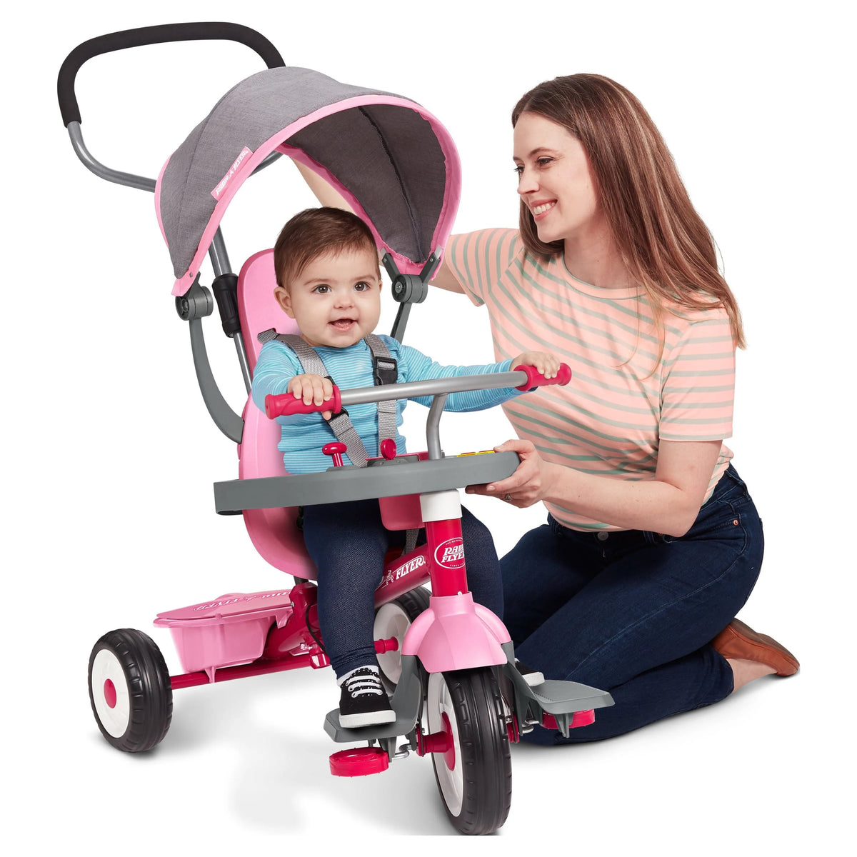 Red & Gray Convertible Tricycle I418727