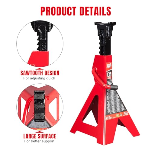 Heavy Duty Steel Jack Stands 3 Ton 1 Pair R56722