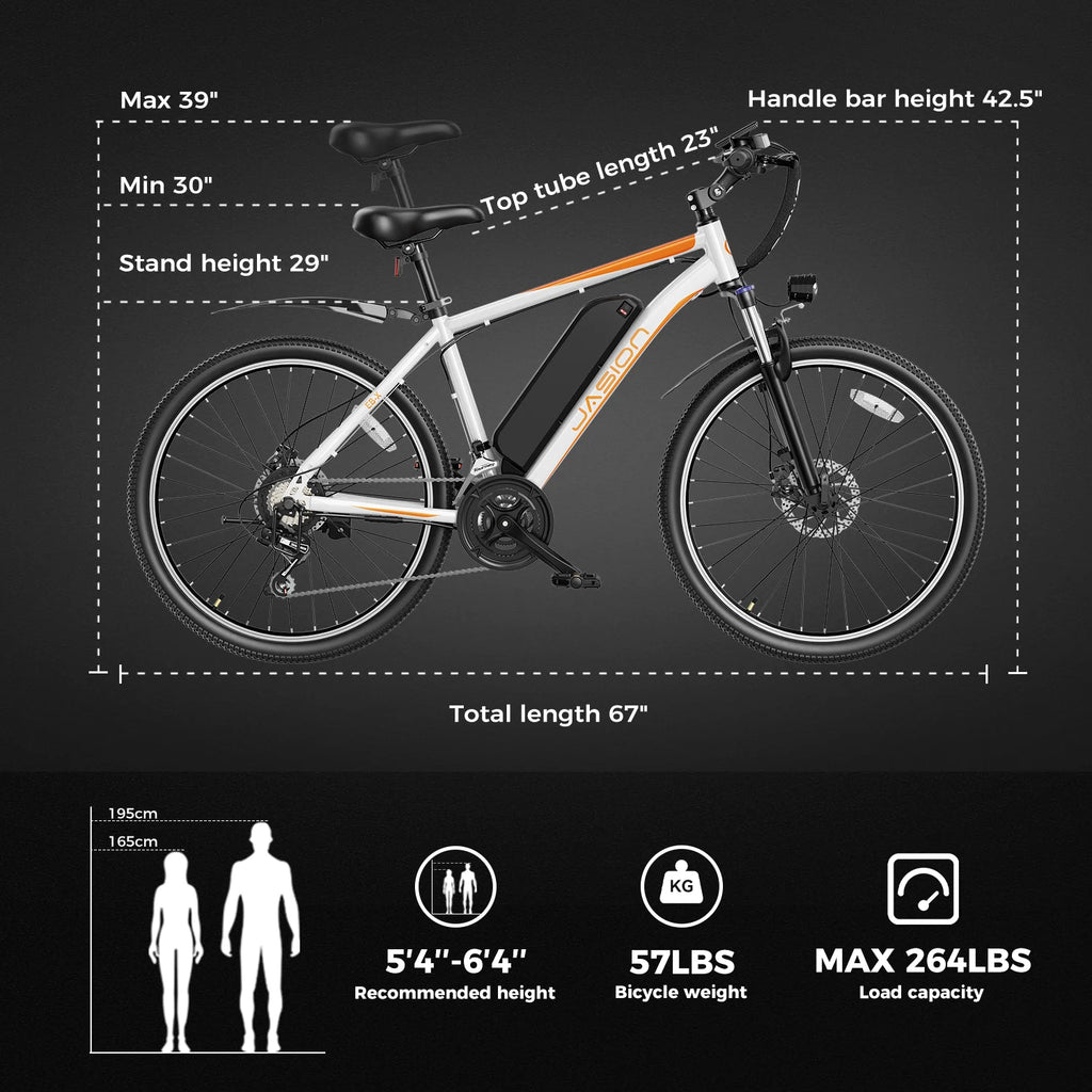 26 Electric Bike with 500W Motor, 36V 12.5Ah Battery, 21 Speed M8789