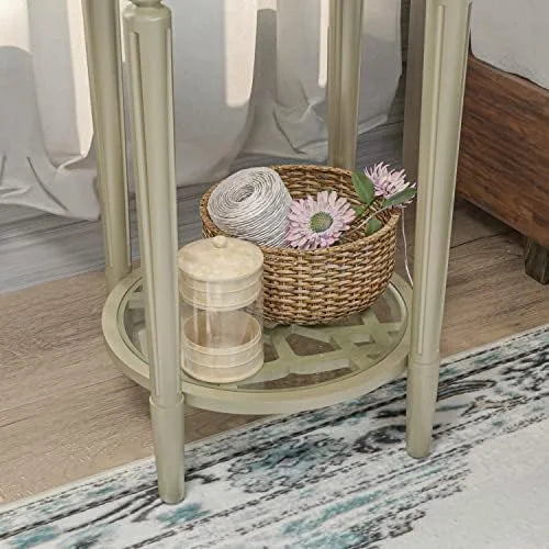 Modern 32" Round Tempered Glass Coffee Table I1232