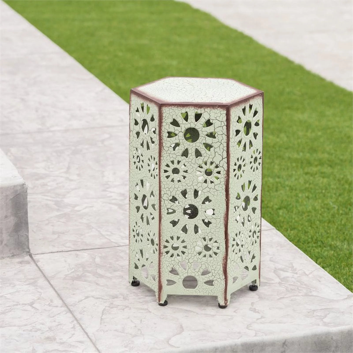 Green Iron Side Table I23589