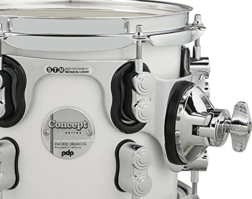 7-Piece Maple Shell Pack with Chrome Hardware Pearlescent White I223182