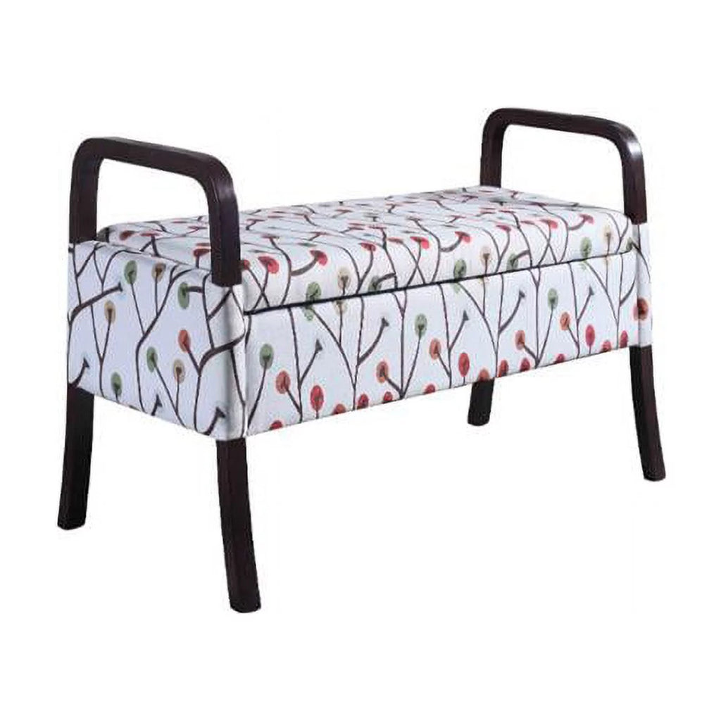 Cherry Blossom Wooden Arm Storage Bench Q6248