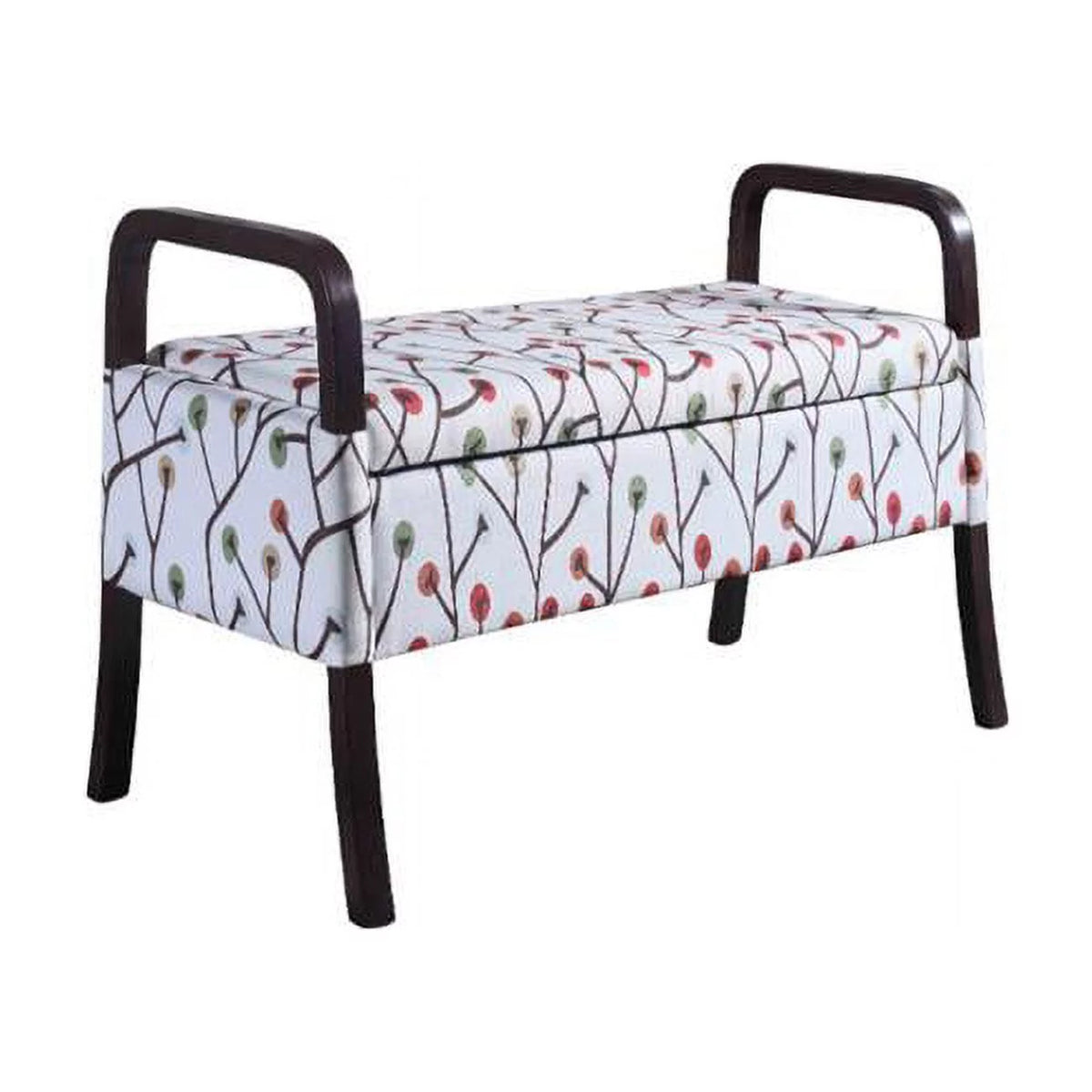 Cherry Blossom Wooden Arm Storage Bench Q6248
