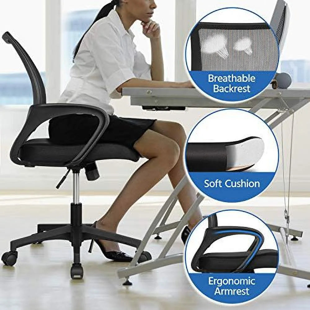 44 Inch Computer Desk & Chair Set with Drawer H9194