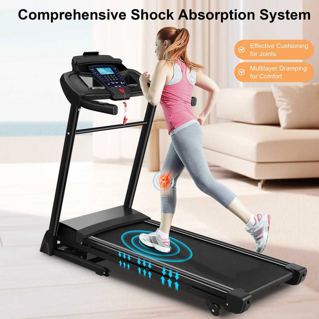 3.25 HP Folding Treadmill with 15 Level Auto Incline N415