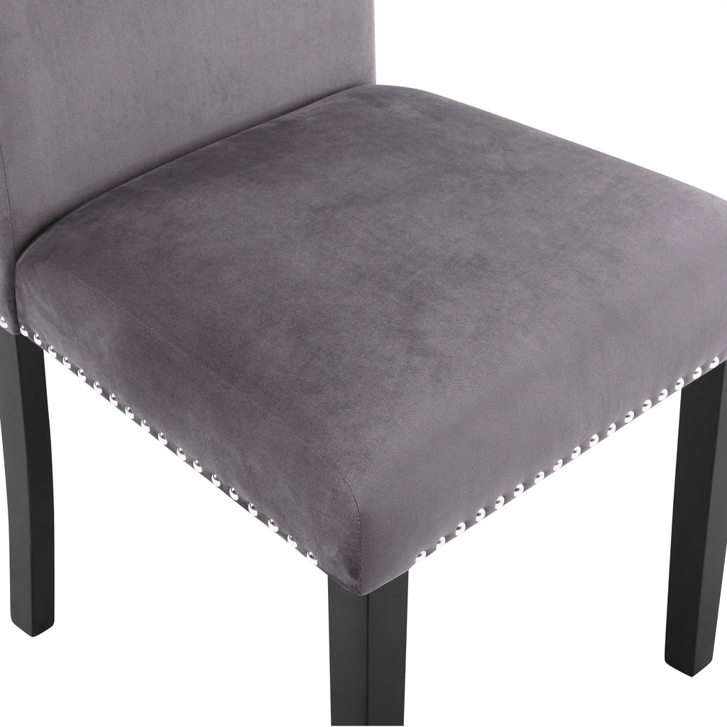 5-Piece Gray Dining Set with Table and 4 Chairs D488
