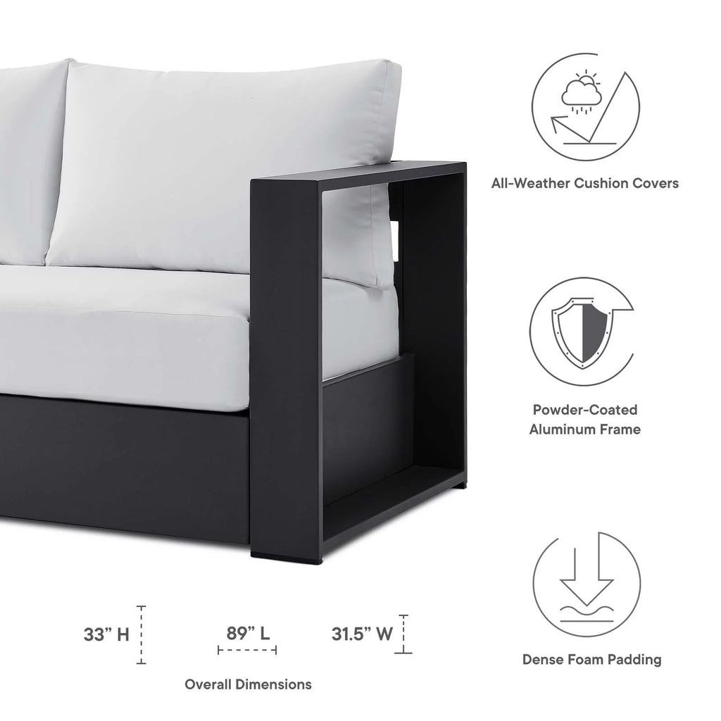 Gray White Aluminum Sofa H572