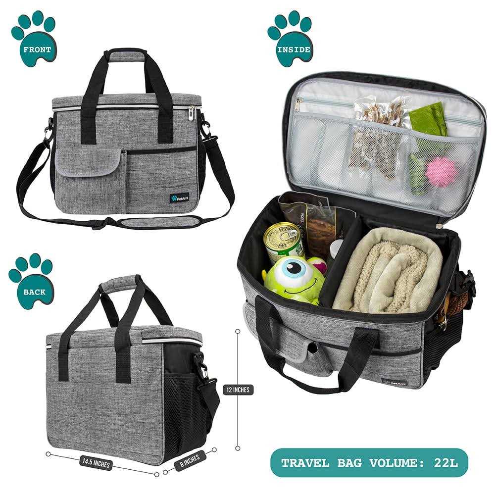 Dog Travel Bag with Food Container and Bowls Y344