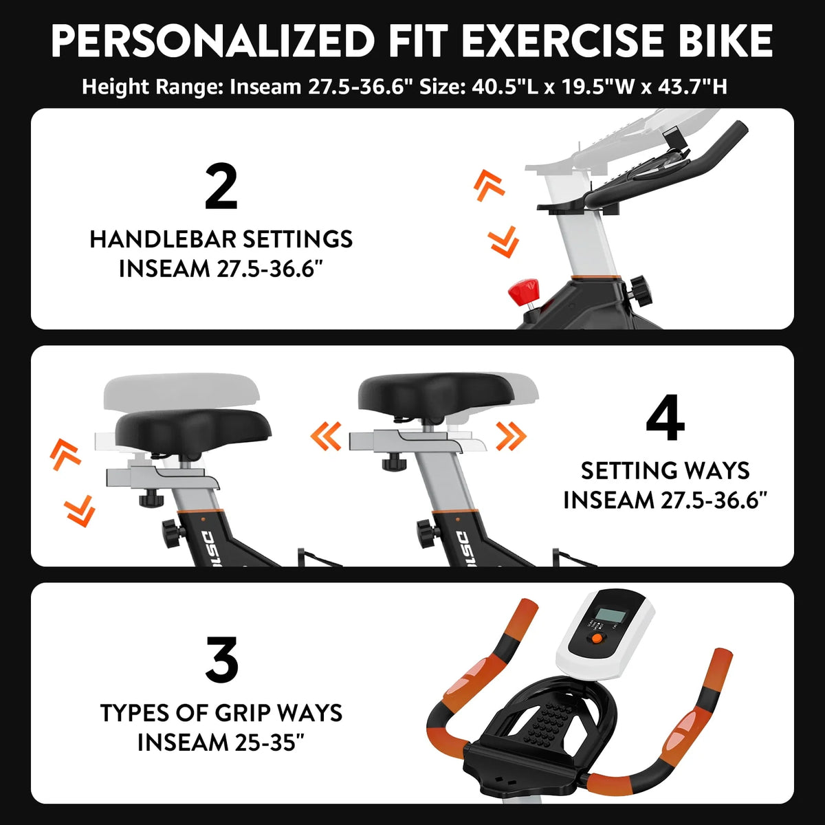Indoor Cycling Bike with Silent Magnetic Resistance Y153635