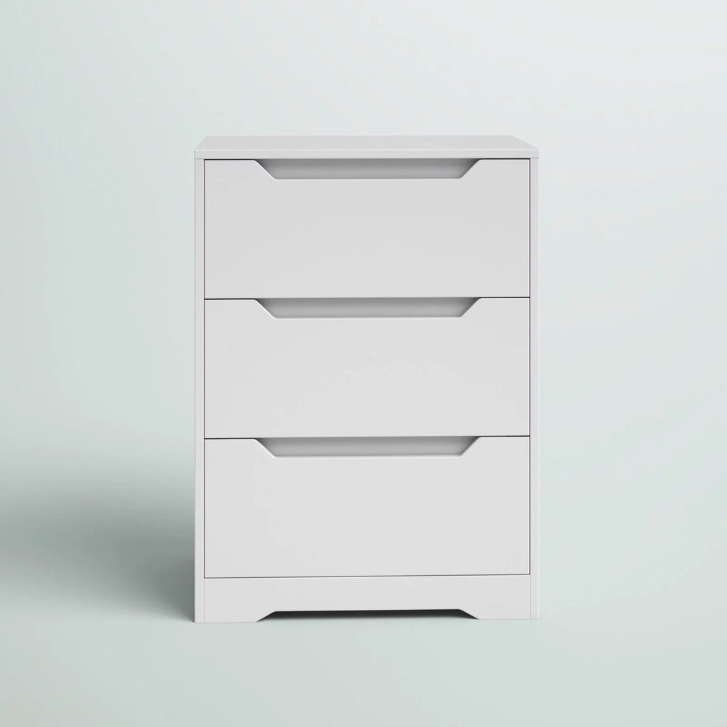 White 3 Drawer Dresser F584