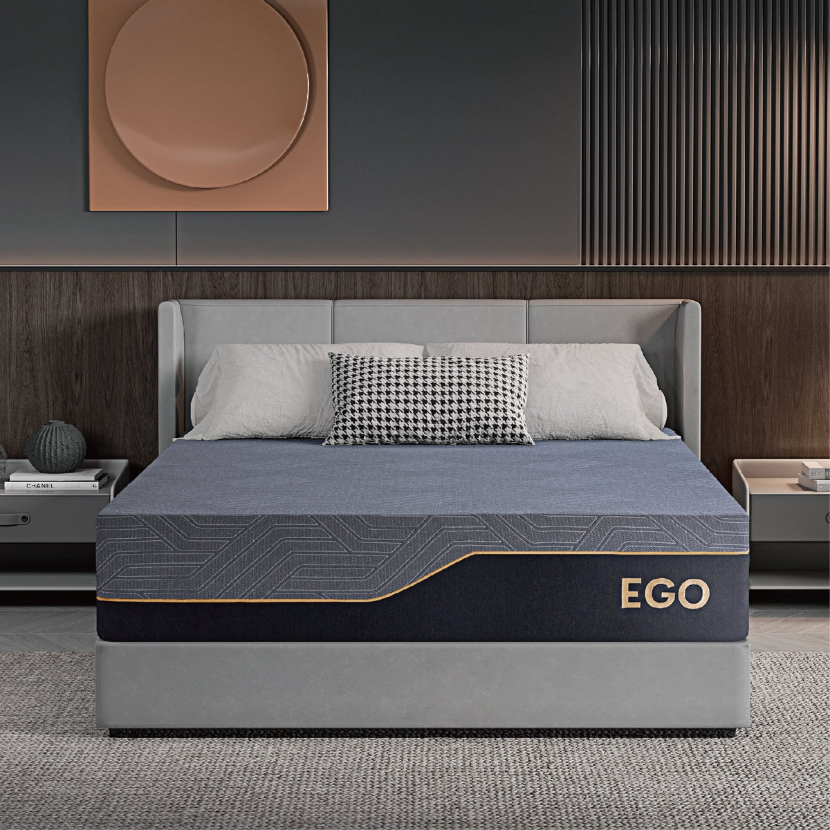 Black 14 inch Queen Memory Foam Mattress E18373