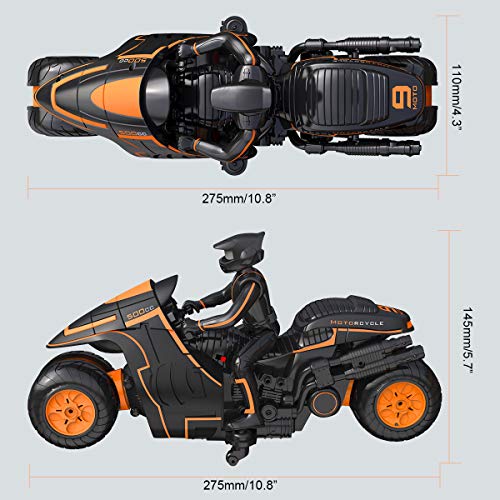 Remote Control Motorcycles 2WD High Speed 2.4Ghz with Riding Figure J726003