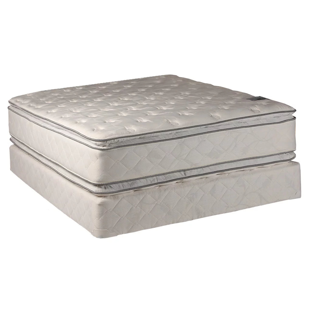 Queen 60x80x12 Quilted Plush Two-Sided Mattress Set with Bed Frame L648