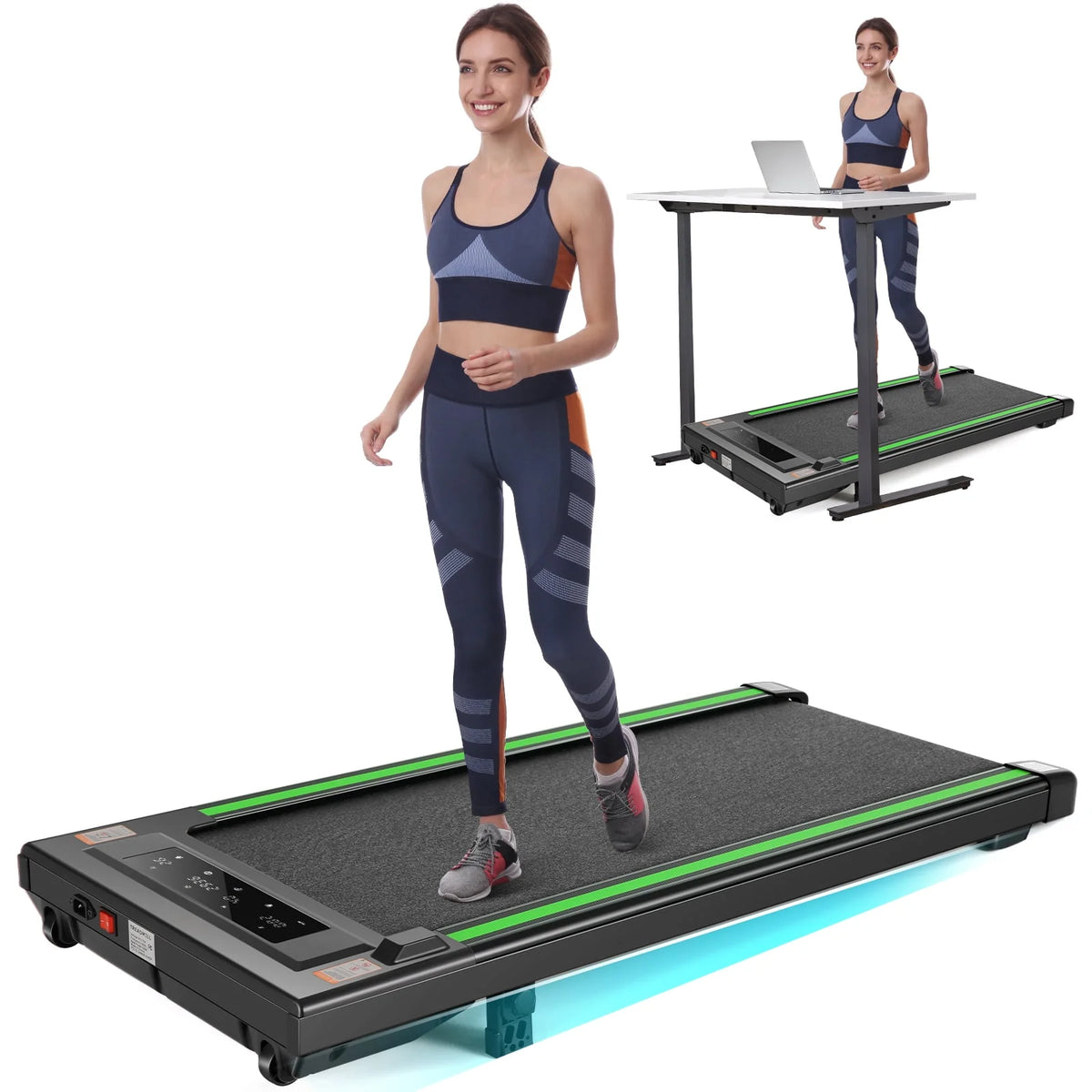 2.5HP Walking Pad Under Desk Treadmill with Remote Control H432