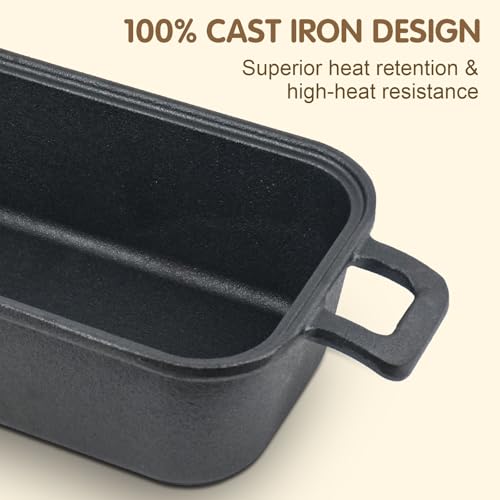 Cast Iron Loaf Pan with Lid 9x5 Inch H51136