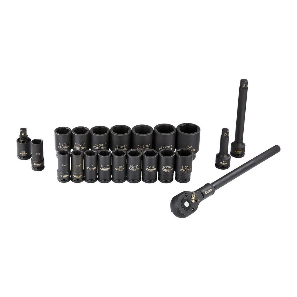 3/4 in. Drive SAE Ratchet and Deep Impact Socket Set, 21-Piece M318