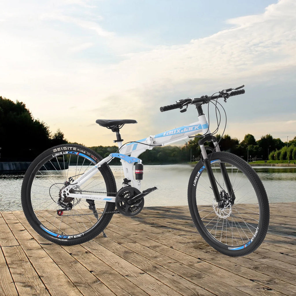 26 inch 21 Speed Full Suspension Folding Mountain Bike T343