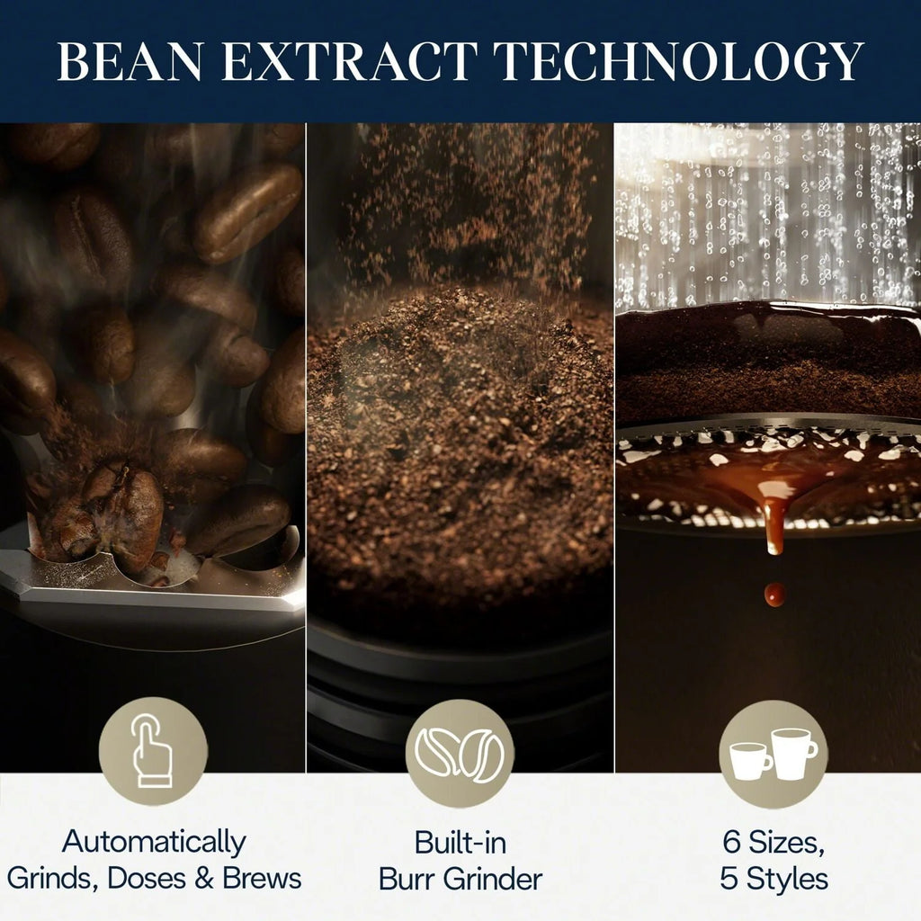 Automatic Single-Serve Drip Coffee Maker with Built-In Grinder D6519