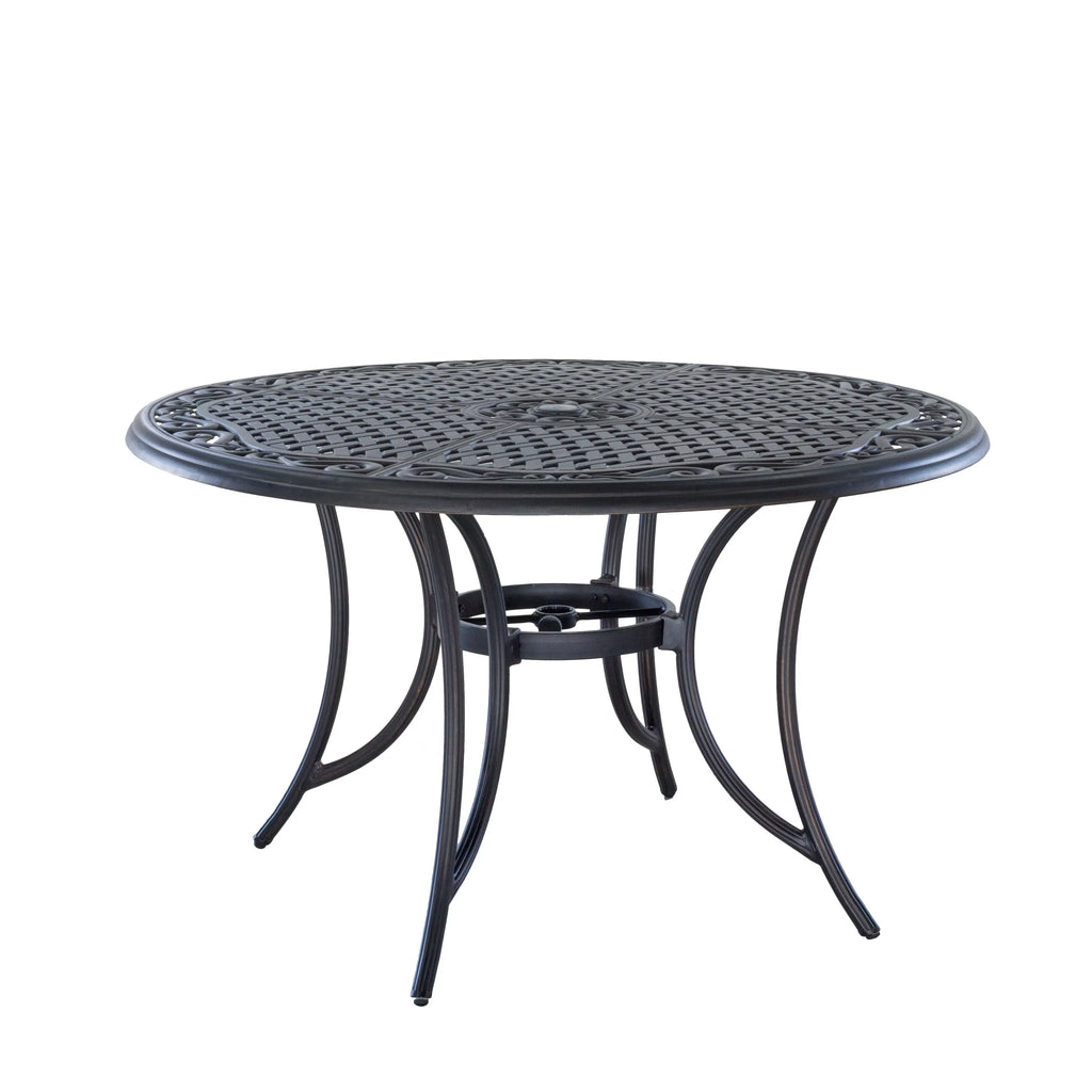 48 in Round Cast Aluminum Outdoor Dining Table O3451