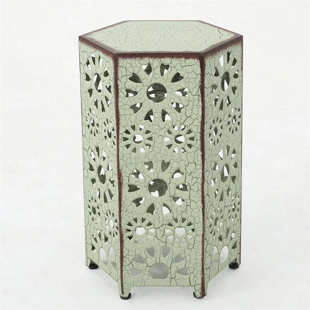 Green Iron Side Table I23589