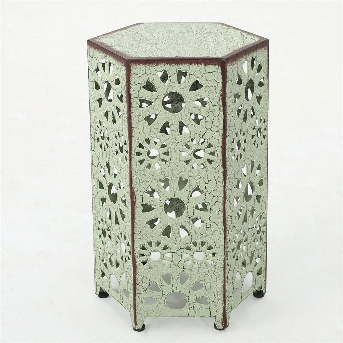 Green Iron Side Table I23589