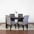 5-Piece Gray Dining Set with Table and 4 Chairs D488