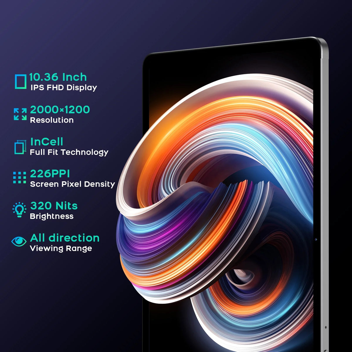 10.4 Inch 2 in 1 Android Tablet with Keyboard W140603