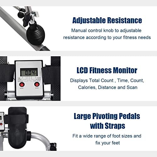 Hydraulic Rowing Machine with LCD Monitor and Adjustable Resistance R639