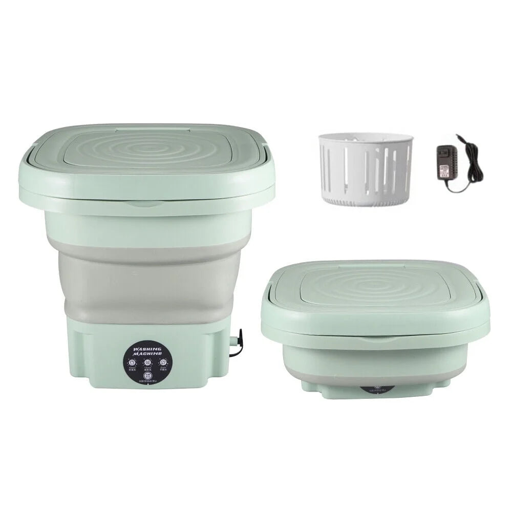 Green 8L Portable Folding Washer V59589