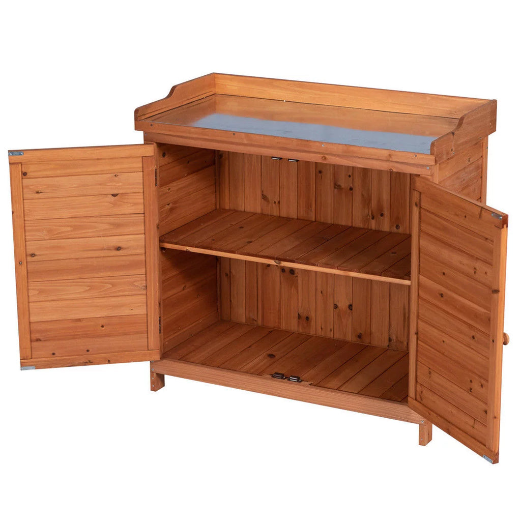Wooden Potting Bench Storage Box F387705