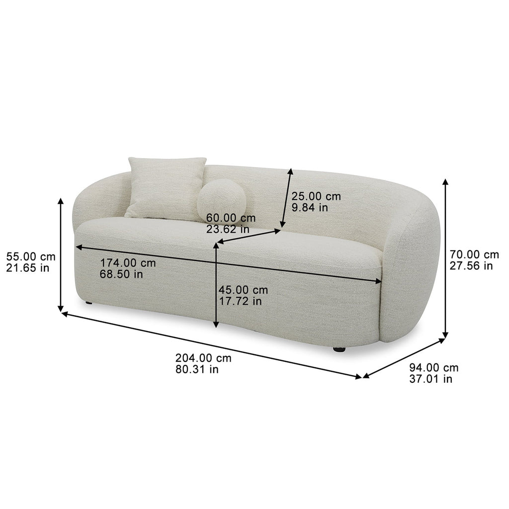 Ivory Curved Sofa I269959