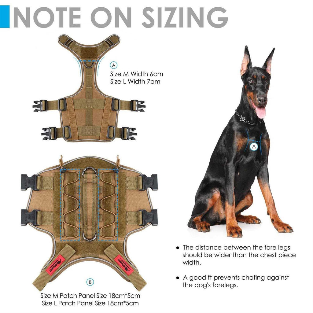 Tactical Dog Harness Reflective No Pull with Handle H94626