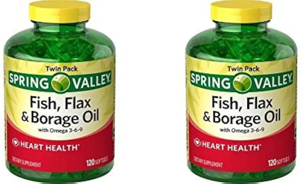 Fish, Flax & Borage Oil Softgels, 120 Count (Pack of 2) E22102