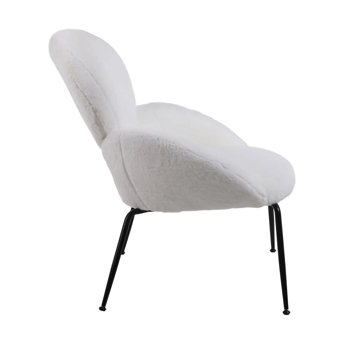 Sherpa Accent Armchairs with Black Metal Legs L9650