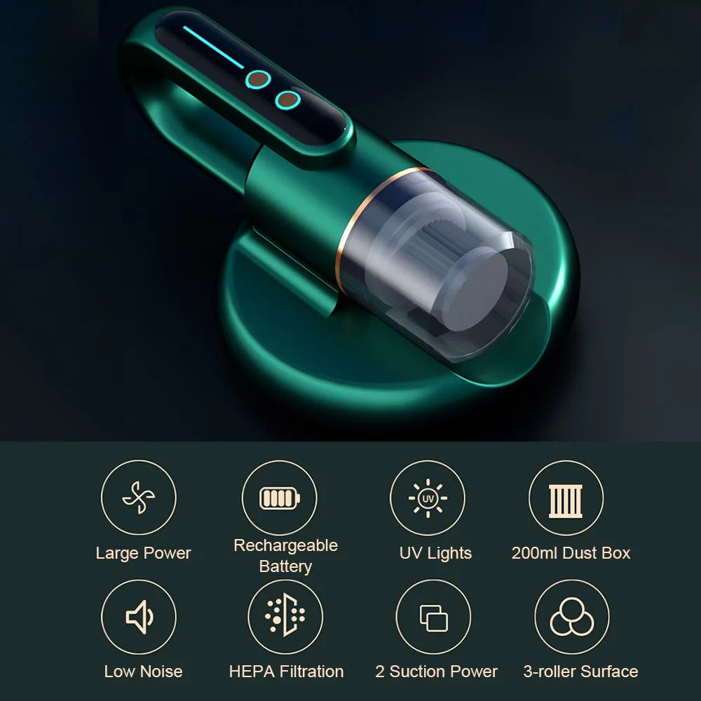 Wireless Household Bed Cleaner with HEPA Filtration and 5000PA Suction L29032