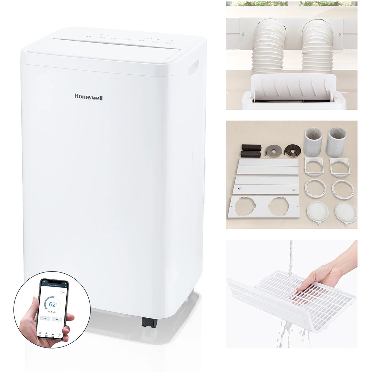 14,500 BTU Dual Hose Smart Portable Air Conditioner L26527