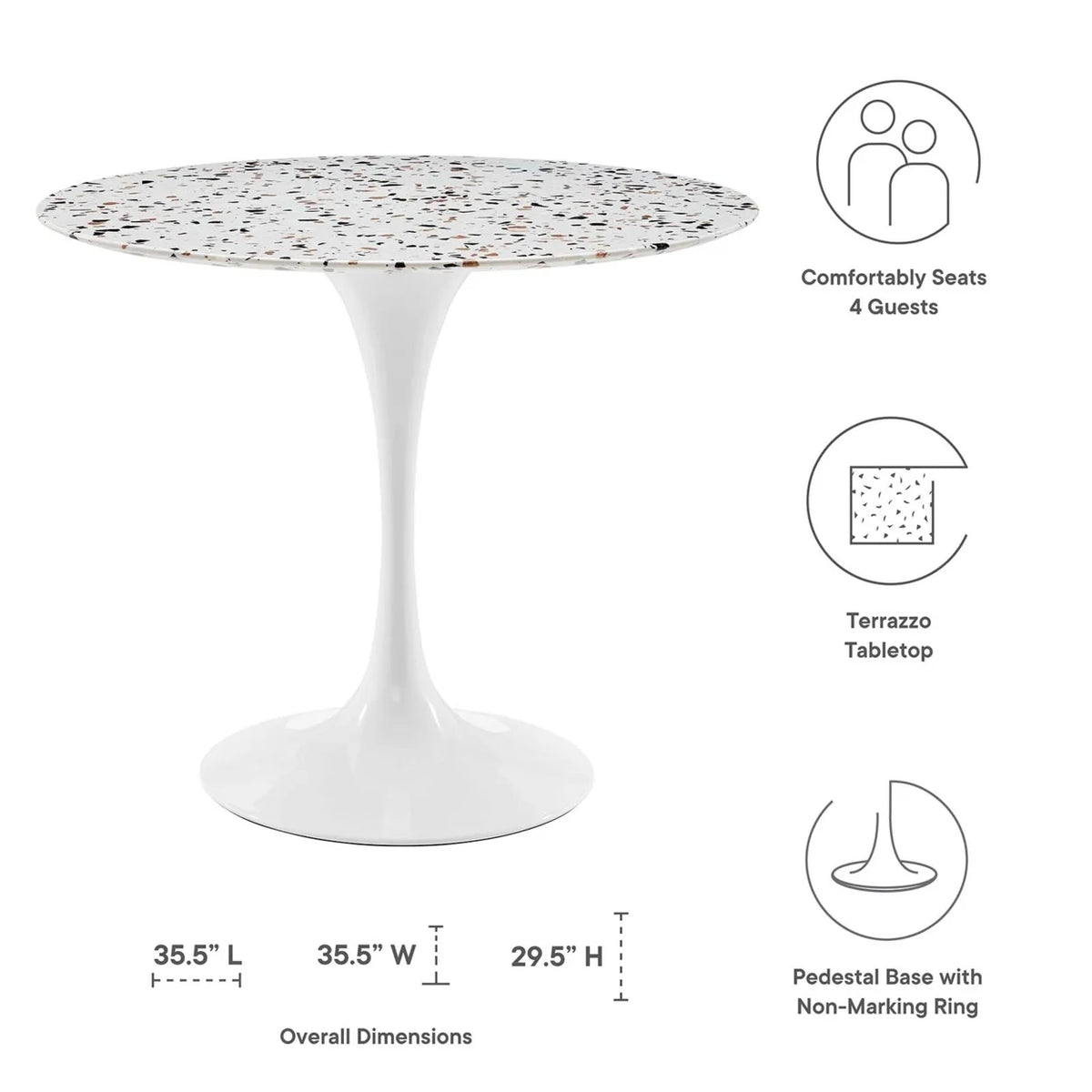 36" Round Terrazzo Dining Table C233749