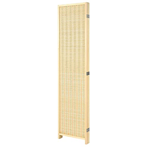 Bamboo 6 Ft Tall 4 Panel Folding Room Divider U472931